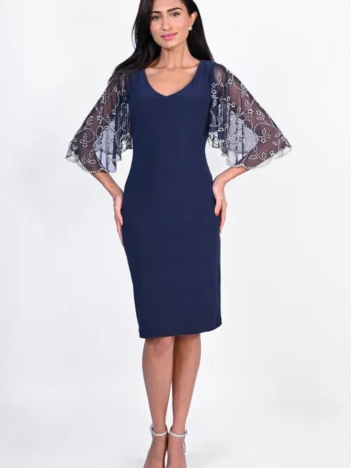 Frank Lyman Midnight Blue Dress Style 229076.