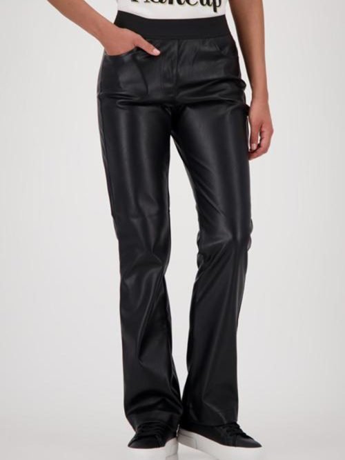 Monari Black Leather Look Pants Style 809175.