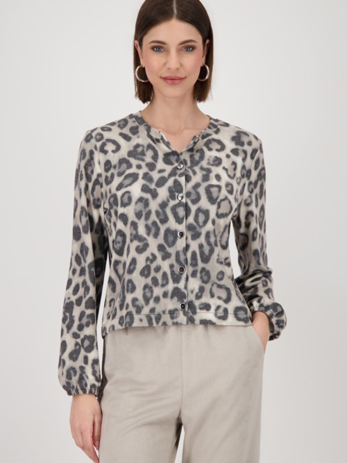 Monari Animal Print Cardigan Style 809152.