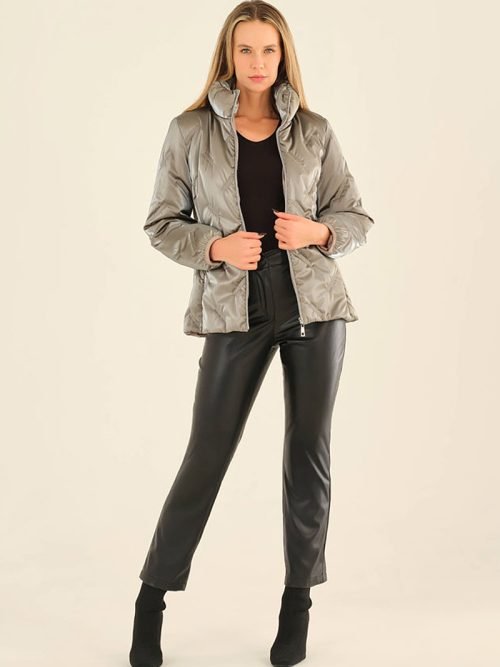 Dolcezza Taupe Quilted Jacket Style 75805.