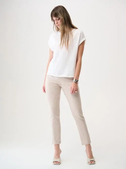 Joseph Ribkoff Beige/Off White Cropped Pants Style 261025.
