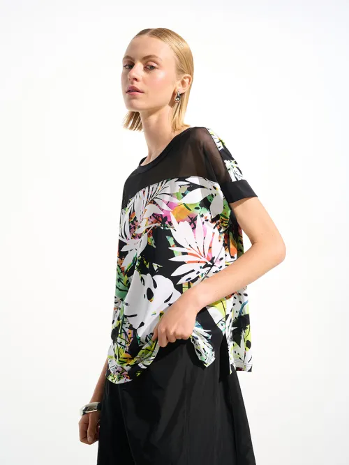 Joseph Ribkoff Tropical Print Top Style 261643.