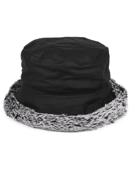 Failsworth Black Faux Fur Trim Hat Style 9621.