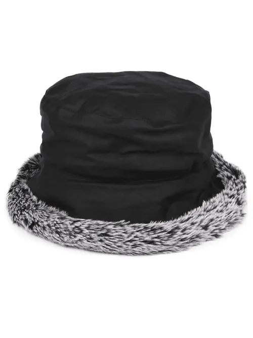 Failsworth Black Faux Fur Trim Hat Style 9621.