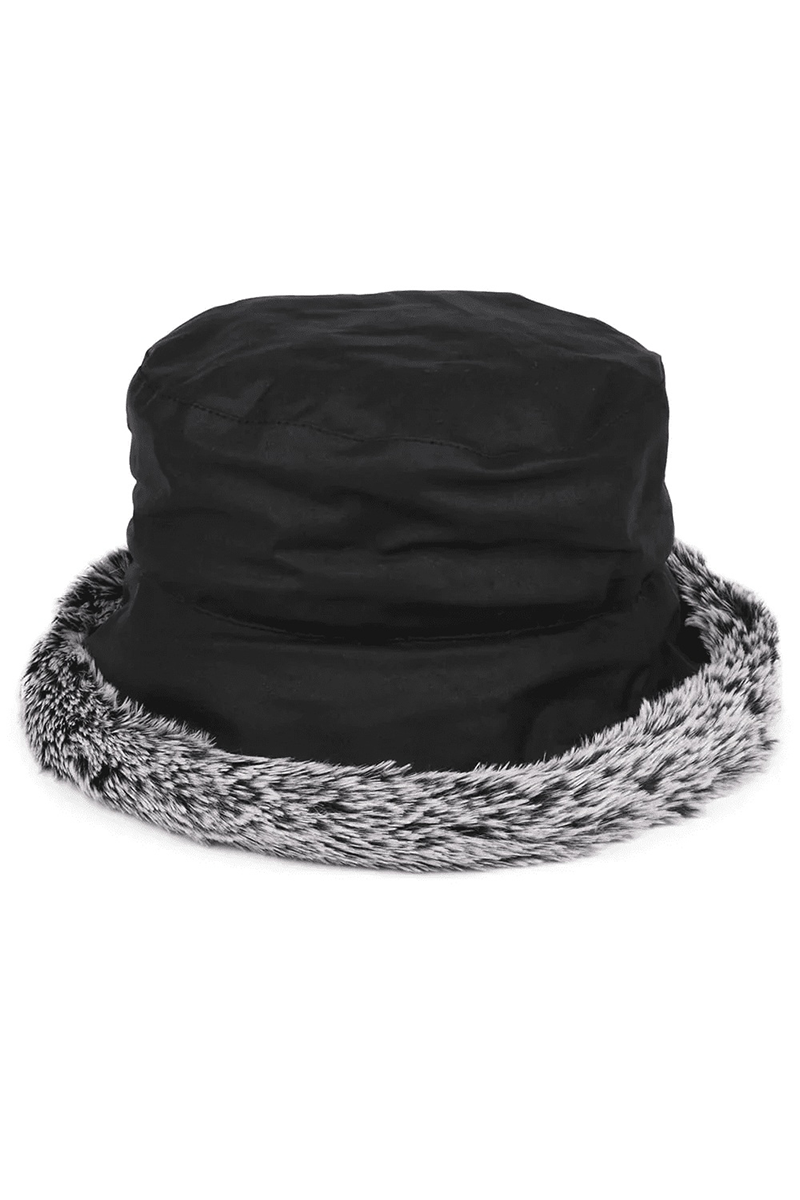 Failsworth Black Faux Fur Trim Hat Style 9621.