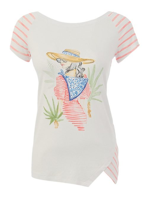 Dolcezza White/Multi T Shirt Style 26643.