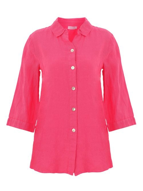 Dolcezza Light Fuchsia Linen Shirt/Jacket Style 26222.