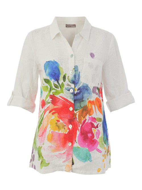 Dolcezza “Spring Delight” Linen Shirt Style 26702.