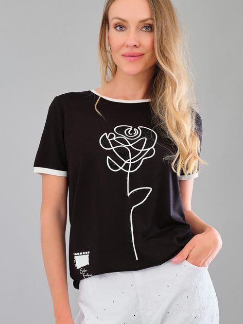 Tricotto Black/White Top Style 56221.