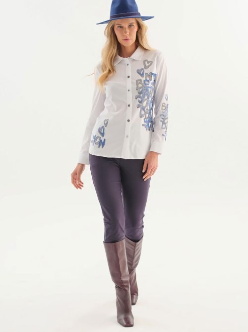 Dolcezza White/Blue Shirt Style 76261.