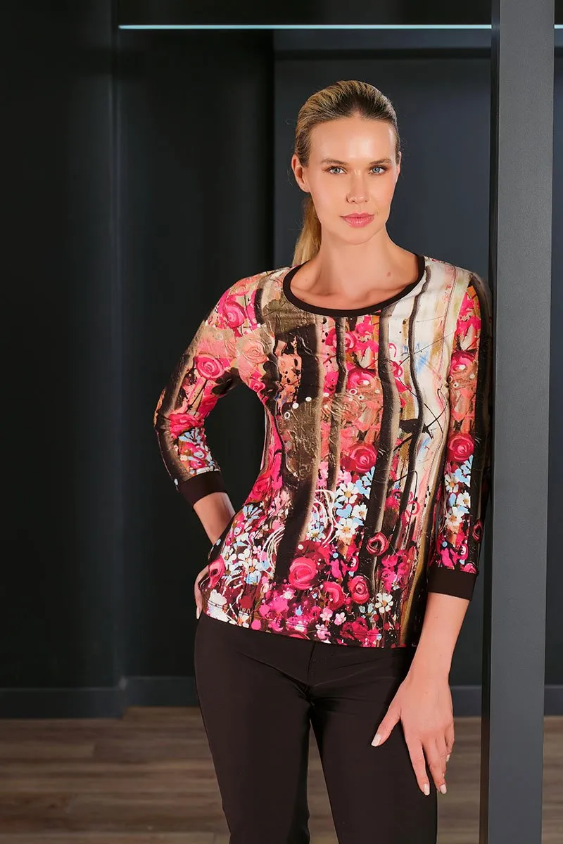 Dolcezza “Wild Forest Rose” Top Style 76670.
