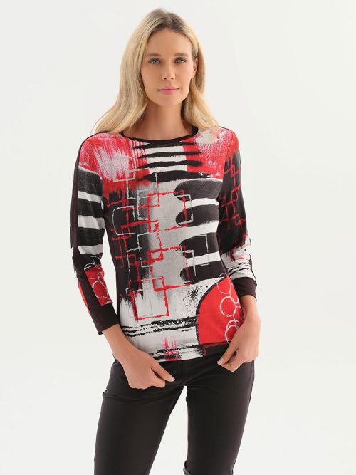 Dolcezza “Geo Stripes” Top Style 76690.